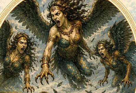 Ilustración de las Arpías